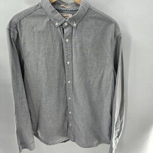 Original Penguin Gray Heritage Slim Fit Long Sleeved Button Up XL